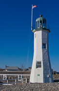 Lighthouse at the entrace to the harbour at Scituate, Massachusetts.